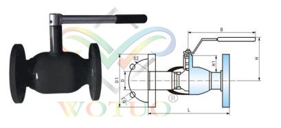 法兰全焊接球阀结构尺
